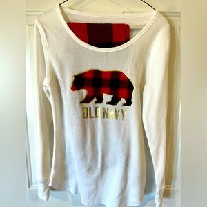 NWOT women’s Old Navy plaid pajama set size medium